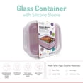 thumbnail image 3 of Melii Glass Bento Box with Silicone Sleeve - 740ml - pink - 1 unit, 3 of 6