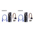 thumbnail image 3 of Ruiboury VER003 PCI-E Riser Card 30CM 60CM USB 3.0 Cable PCI 1X to 16X Extender PCI-E Adapter for GPU Miner Mining Black 60CM 2Set, 3 of 6