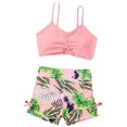 thumbnail image 1 of Girls Swimsuits 2 Piece Tankini Set Bathing Suit Ruffle Girls Bathing Suit 8-9 Years, 1 of 5