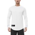 thumbnail image 1 of WEAIXIMIUNG Noël Homme Automne Hiver Décontracté Brossé Col Rond Manches Longues Chemise de Base Haut Blouse, 1 of 7