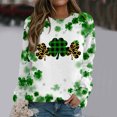 thumbnail image 2 of QIPOPIQ Chandails à Manches Longues pour Femmes T-Shirts de la Saint-Patrick T-Shirt Shamrock Chemise Verte Tee Chemises St Patricks Day Tunique Col Rond Hauts Amples Chandail Chemises des Fêtes T-Shirts Graphiques Aubaines, 2 of 5
