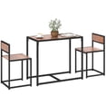 thumbnail image 1 of HOMCOM Industrial Dining Table Set for 2, Small Kitchen Table and Chairs, 1 of 10