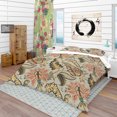 thumbnail image 1 of Designart 'Vintage Indian Floral Pattern' Tropical Bedding Set - Duvet Cover & Shams, 1 of 4