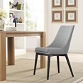 thumbnail image 5 of Modway Viscount 19" Solid Rubberwood and Fabric Dining Chair, Light Gray, 5 of 5