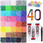 Bedazzler Kit with Rhinestones, 3mm Flatback Gems & Glue Pen, Complete DIY Craft Set for Nails, Phone Cases, Clothes & Art