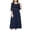 Dark Blue, variant on Meichang Mother of the Bride Dresses For Wedding Plus Size 3/4 Sleeves Lace Chiffon Formal Dresses Patchwork Solid Evening Dresses Knee-Length Elegant Prom Dresses