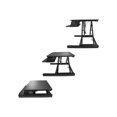 thumbnail image 4 of StarTech.com Sit Stand Desk Converter with Keyboard Tray, Large 35" x 21" Surface, Height Adjustable Ergonomic Desktop/Tabletop Standing Workstation Desk, Holds 2 Monitors, Pre-Assembled - Ergonomic Standing Desk (ARMSTSLG) - Standing desk converter - rectangular - black - black base - for P/N: ARMBARDUO, ARMBARDUOV, ARMBARTRIO2, ARMDUAL, ARMDUAL30, ARMDUALV, 4 of 5