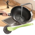 thumbnail image 4 of WHEANG 1PCS Scrubber With Handle Comes 1PCS Short Handle Stainless Scrubber With 1PCS Replacement Wire Scrubber For Pots And Pans, 4 of 5