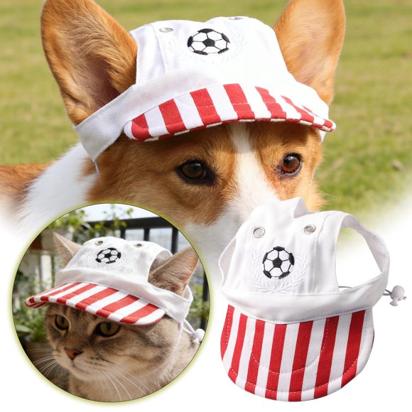 Hard For Small Breeds Football Games Hat With Ear Holes