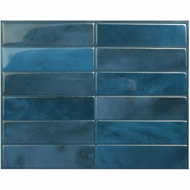 Smart Tiles Peel and Stick Backsplash Wall Tiles, Morocco Agadir, 4-Pack, 11.43in x 9in