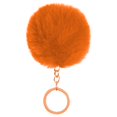 thumbnail image 2 of Fuzzy Ball Keychain Supple Comfortable Lovely Key Rings Adorable Practical Key Chains Women for Children Adults Elderly Students Orange 9cm, 2 of 8