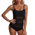 thumbnail image 1 of iTNHFP Swimwear Womens Plus Women's trendy Mesh Stitching Print Cutout Fashion Splice Hollowing Swimsuit, 1 of 5