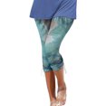 thumbnail image 2 of CHGBMOK Women's Plus Size Summer Casual Drawstring Printed Capris, Clearance, 2 of 6