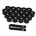 thumbnail image 1 of 20 Pcs Couvercles d'Écrou de Roue Universels 21mm Capuchons d'Écrou Plaqués Protecteur de Vis Noir, 1 of 6