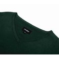 thumbnail image 4 of Krumba Chandail Classique à Enfiler Surdimensionné en Coton à Col en V pour Homme 5TG Vert, 4 of 6