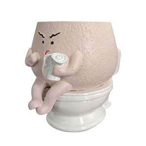 FEISHENTT Face Planter Pots de plantes de toilette drôle pour les plantes intérieures, Mignon visage Pots fleur Quirky Succulent Planters Cadeau idéal