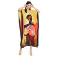 thumbnail image 2 of Robe Maxi pour Femmes en Polyester, Caftans, Robe Ample, Grande Taille, Manches Kimono, Long Kaftan, Robes de Soirée, Kaftan Décontracté d'Été, 2 of 6
