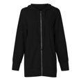 thumbnail image 4 of RKSTN Womens Sweatshirt Fashion Casual Slim Zipper Hoodie Solid Color Drawstring Fit Soft Tops with Pockets, 4 of 4