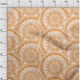 thumbnail image 3 of oneOone Rayon Dark Peach Fabric Asian Block Mandala Sewing Craft Projects Fabric Prints By Yard 56 Inch Wide, 3 of 4