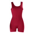 thumbnail image 1 of Baberdicy Combinaisons pour Femmes Liquidation!Casual Femmes Uni Sans Manches Courte Combinaison Short Pantalon de Sport Vêtements de Yoga Gaines Justaucorps Rouge, 1 of 5