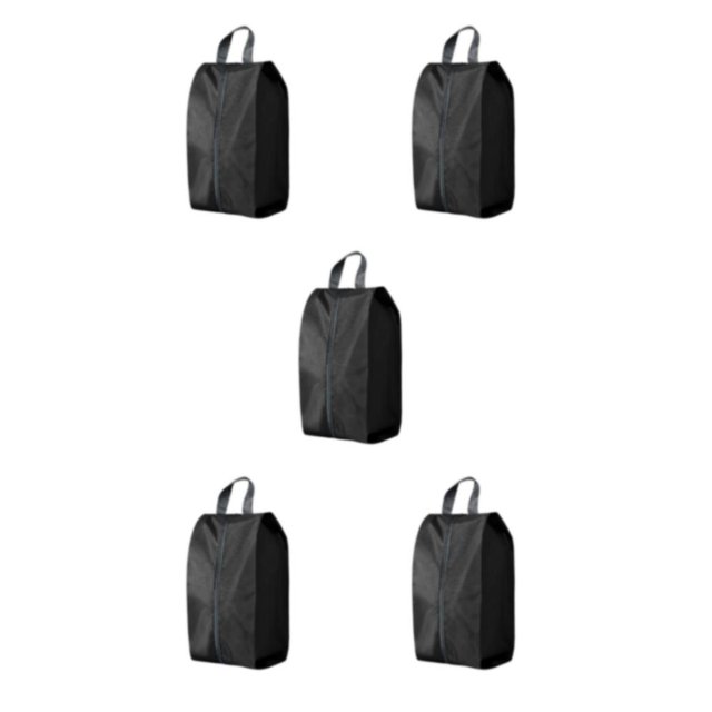 Wweixi Reusable Travel Shoe Storage Bag Eco-friendly Solution For Shoe Transportation Lightweight black L 5Set