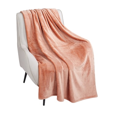 Jeté en polyester Argile italienne Velours somptueux HOMETRENDS, 127 cm x 152 cm