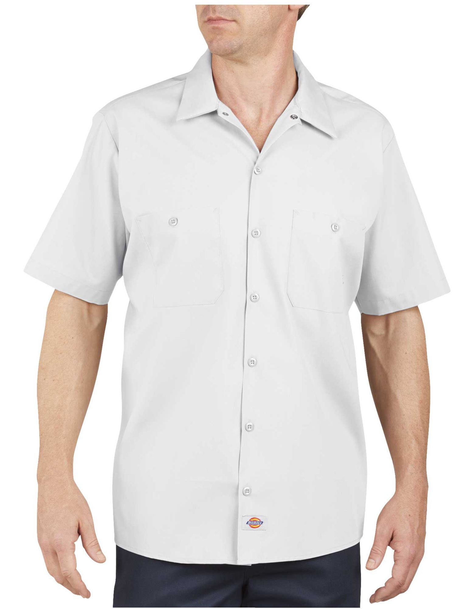 Dickies Chemise de Travail Industrielle à Manches Courtes pour Hommes, 2T, Blanc