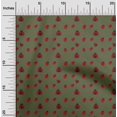 thumbnail image 1 of oneOone Viscose Jersey Olive Green Fabric Red Insect Craft Projects Decor Fabric Printed By The Yard 60 Inch Wide, 1 of 5