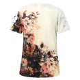 thumbnail image 3 of XZNGL T-Shirts d'Été pour Femmes Femmes Été Col Rond Imprimé Floral T-Shirts en Dentelle Blouses Confortables pour Femme Hauts Femmes T-Shirts Été T-Shirts pour Femmes pour l'Été Hauts et Blouses pour Femmes Été, 3 of 6