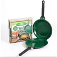 thumbnail image 1 of Binwennn Induction Cookware Nonstick Flat T Fall 12 Nonstick Fry Pan with Golden Baking Pan Cake Pan Non-stick Frying Pan Fast Double-sided Frying Pan Kit, 1 of 1