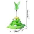 thumbnail image 3 of EGNMCR Pet Turntable Cats Toy Four Layer Space Tower Cats Turntable Can Insert Feather Cats Self Hi Relaxation Tool Space Tower, 3 of 4