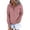 Pink, variant on EQWLJWE Womens 2023 Hooded Snap Button Collar Drawstring Hoodies Pullover Sweatshirts Fall Long Sleeve Tops Shirts with Pocket Plus Size Oversized Sweatshirts For Women Halloween