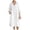 White, variant on Enjoytime Womens Dresses Solid Color Long Sleeve Lapel Casual Maxi Dress Button Down Cotton Linen Loose Plus Size Casual Dresses Blue XL