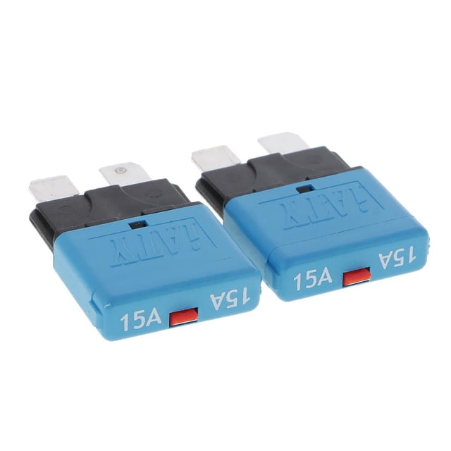 Almencla 2 Pcs 12V Disjoncteur de Remplacement pour Automobile Standard Automobile 15A