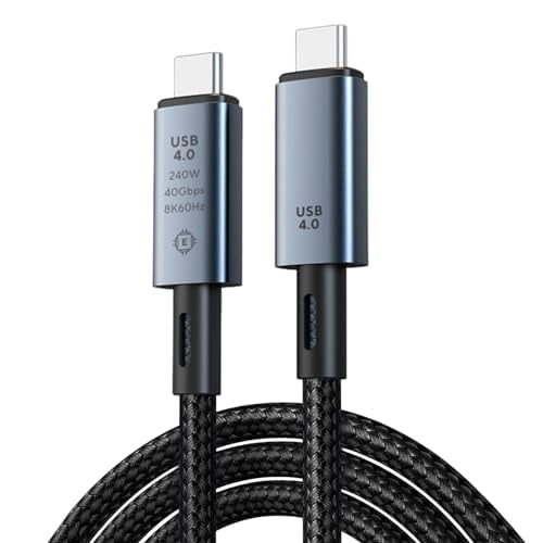 [240W 40Gbps] USB C Cable Compatible with Thunderbolt 4 Cable 3ft, USB Type C Display Cable 8K 60Hz for Thunderbolt 3 Cable, Fast Charger USB C to C Cable, USBC to USBC Cable Charger Fast Charging