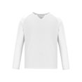 thumbnail image 5 of Birdeem Mens Fashion Casual Pullover Solid Color Splice Long Sleeve V-Neck Blouses, 5 of 5