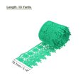 thumbnail image 2 of Uxcell 3.14 inch Wide 10 Yard Lace Ribbon Floral Pattern Green Embroidered Lace Trim for Sewing Making, Gift Wrapping, 2 of 5
