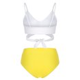 thumbnail image 4 of Flywake Women Criss Cross High Waisted String Floral Printed Print Bandage 2 Piece Bathing Suits, 4 of 9