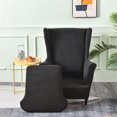 thumbnail image 4 of Transemion Refresh Look Of Wingback Chair Stylish And Practical Covers Made With Polyester Wing Chair Cover dark grey, 4 of 6