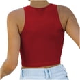 thumbnail image 4 of Débardeur zanvin pour Femmes, Haut d'Été Décontracté Sans Manches Uni à Col Rond pour Femmes, Chemisier Court Gilet, 4 of 5