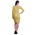 thumbnail image 3 of Moomaya Womens Full Sleeve Printed Midi Length Printed Bodycon Dress, 3 of 6