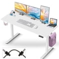 thumbnail image 1 of IMGadgets Bureau Debout Électrique Réglable / 55 Pieds' x 24 Pieds' Grand Espace de Travail avec 2 Crochets / Bureau Ergonomique Assis-Debout / Résistant aux Égratignures et Imperméable / Bureau à Hauteur Réglable pour le Travail et la Maison, 1 of 9