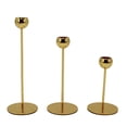 thumbnail image 1 of Mainstays Gold Taper Candle Holder Set, 3-piece, 1 of 8