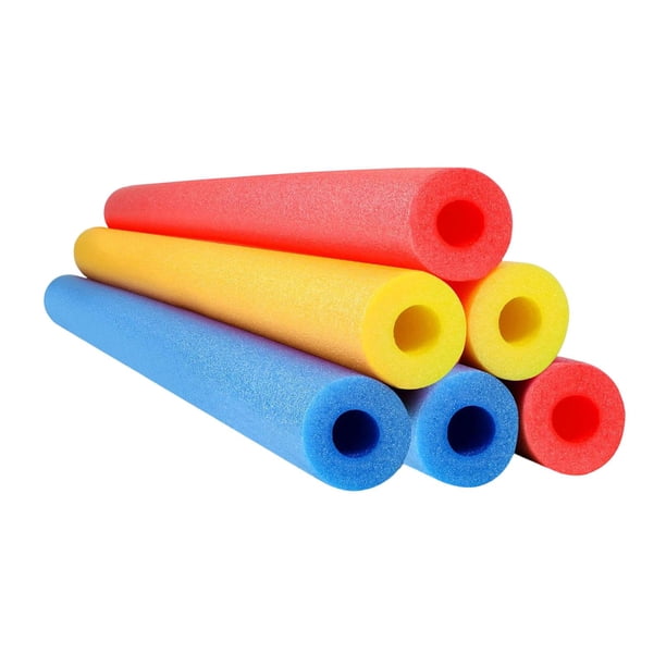 6 Nouilles De Piscine En Mousse – Flotteurs Solides – 150 Cm X 6 Cm – 6 Couleurs – Pour Apprentissage Natation