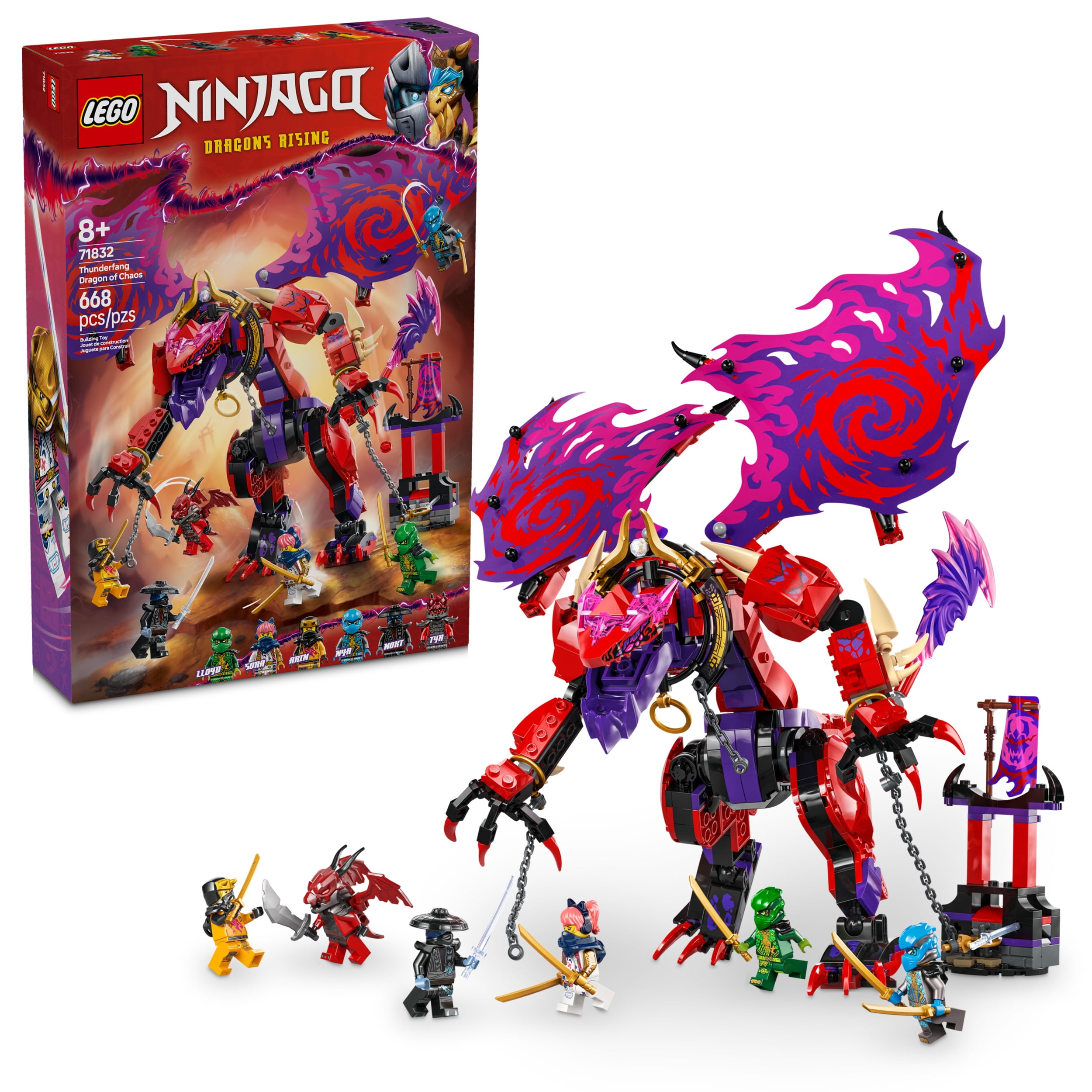 LEGO Ninjago Thunderfang, le dragon du chaos 71832 Ensemble de construction (668 pièces)