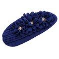 thumbnail image 1 of Three Flower Decal Design Turban Hat Elastic Hijab Cap Hair Loss Cover Headwear, 1 of 6