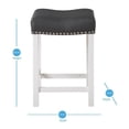 thumbnail image 5 of Steve Silver Zermatt Tabouret de Comptoir Blanc, 5 of 5