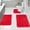 Red#80320🌈, variant on Bath Mats 3 Piece Set | Solid Color, Non-Slip, Water Absorbent, Thick Velvet Fleece | Machine Washable, Quick Dry | Modern Universal Bathroom Rugs | Soft & Comfortable | 16x24 | 16x32 | 15x16 in