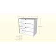 thumbnail image 3 of Nexera Celebri-T 4-Drawer Chest, White And Walnut, 3 of 5
