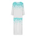 thumbnail image 3 of TIMIFIS Ensembles de Pyjama pour Femmes 2 Pcs - Pyjamas de la Saint-Valentin pour Femmes - Ensembles de Pyjamas pour Dames Manches Longues Col Rond Haut et Pantalon Ensembles de Détente, 3 of 3